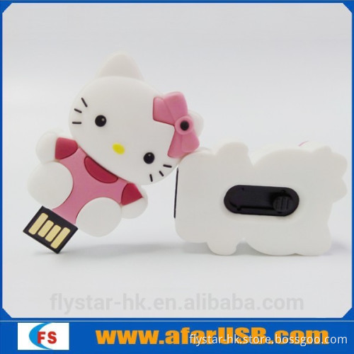 Hello Kitty USB pull and push cartoon pvc usb flash disk